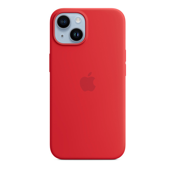 Silikónový zadný kryt pre Apple iPhone 14 s MagSafe, (PRODUCT) červená
