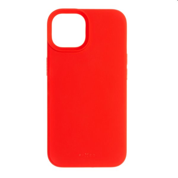 Silikónový zadný kryt FIXED MagFlow pre Apple iPhone 14 s Magsafe, červená