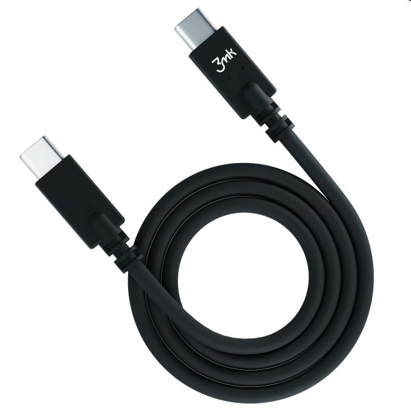 3mk Hyper Cable USB-C/USB-C 1m, 100W, čierny