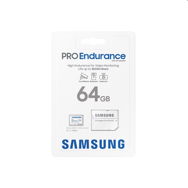 Samsung PRO Endurance Micro SDXC 64 GB , SD adaptér