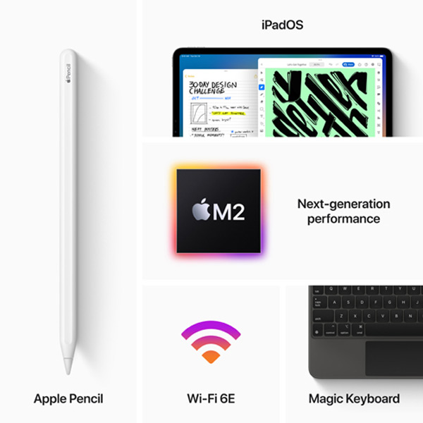 Apple iPad Pro 11" (2022) Wi-Fi 128 GB, kozmická sivá