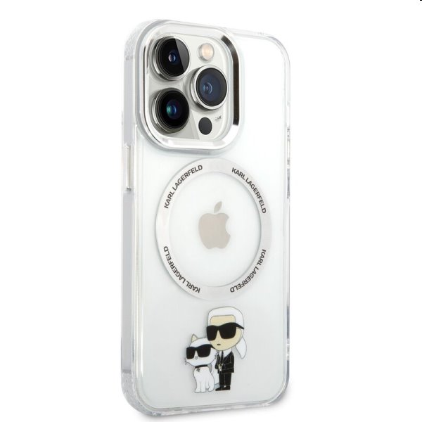 Zadný kryt Karl Lagerfeld MagSafe IML Karl and Choupette NFT pre Apple iPhone 14 Pro Max, transparentná