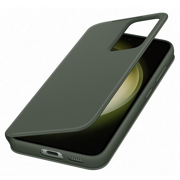 Puzdro Smart View Wallet pre Samsung Galaxy S23, green