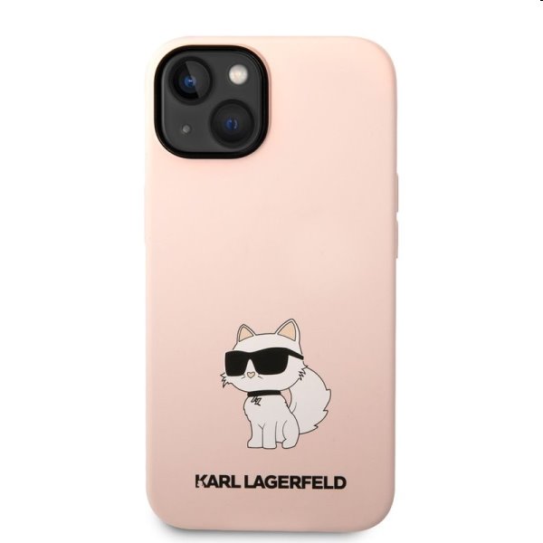 Zadný kryt Karl Lagerfeld Liquid Silicone Choupette NFT pre Apple iPhone 14 Plus, ružová