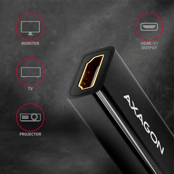 AXAGON RVDM-HI14N Mini DP > HDMI 1.4 redukcia kábel 4K/30Hz