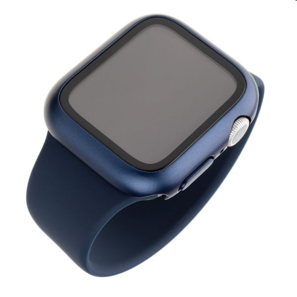 FIXED Pure Plus ochranné puzdro s temperovaným sklom pre Apple Watch 40 mm, modrá