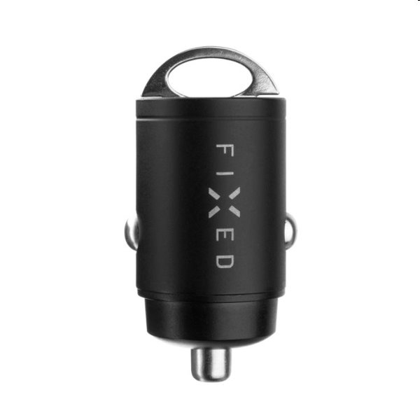 FIXED Set autonabíjačky s 2 x USB-C výstupom a USB-C/Lightning kábla, podpora PD, 1,2 m, MFI 30 W, čierna