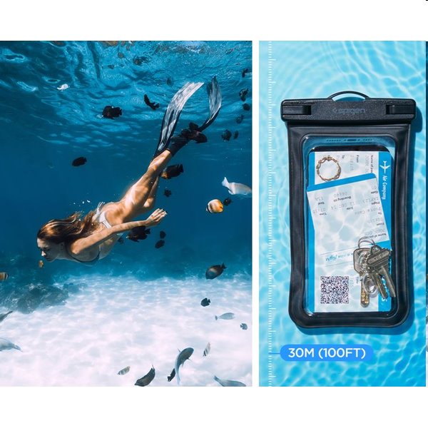 Vodotesné puzdro Spigen Aqua Shield WaterProof Case A601, čierna