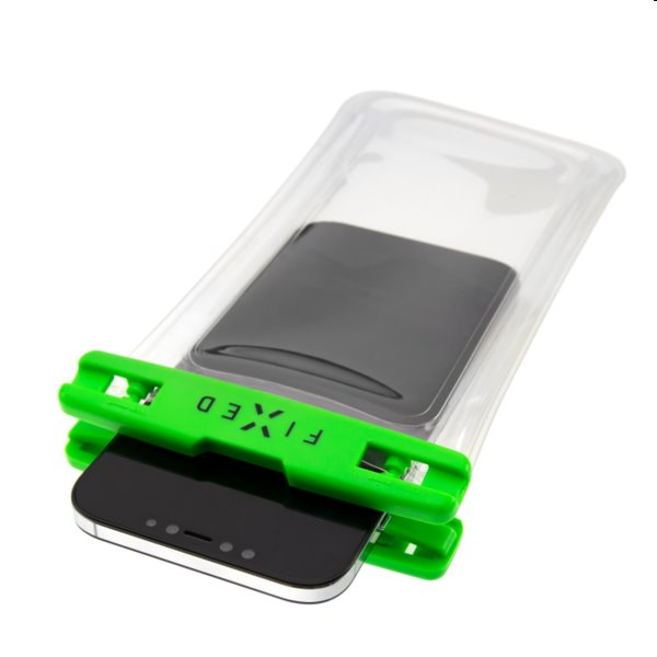 FIXED Vodeodolné plávajúce puzdro na mobill s kvalitným uzamykacím systémom a certifikáciou IPX8, zelené