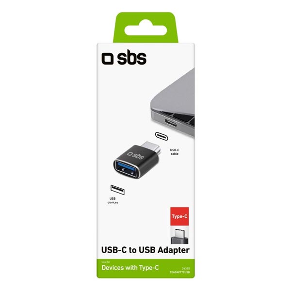 SBS Adaptér USB samica/USB-C samec, čierna
