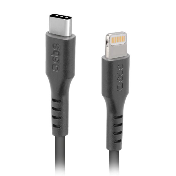 SBS Kábel USB-C/MFI Lightning, dĺžka 1 m, čierna