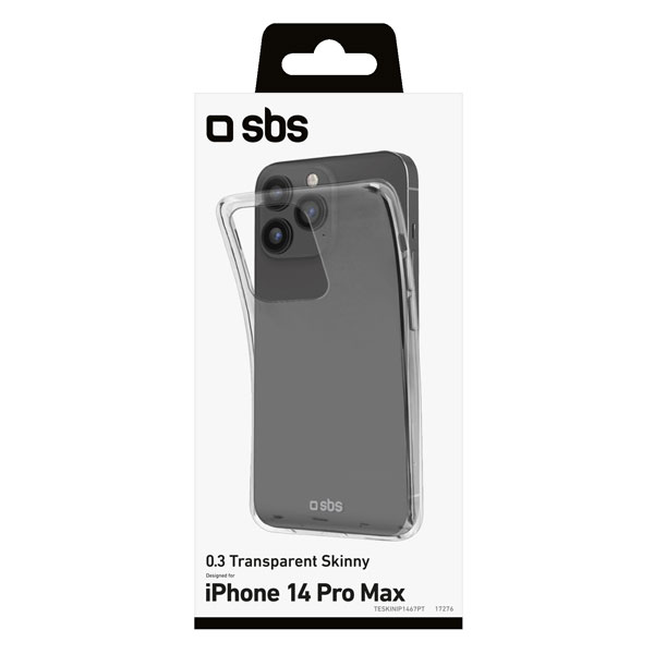 Zadný kryt SBS Skinny pre Apple iPhone 14 Pro Max, transparentná