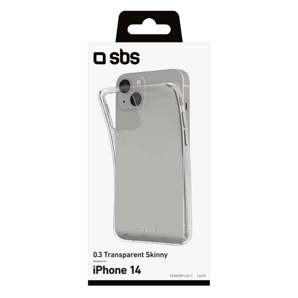Zadný kryt SBS Skinny pre Apple iPhone 14, transparentná
