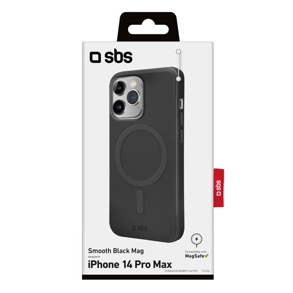 Zadný kryt SBS Smooth Mag s MagSafe pre iPhone 14 Pro Max, čierna
