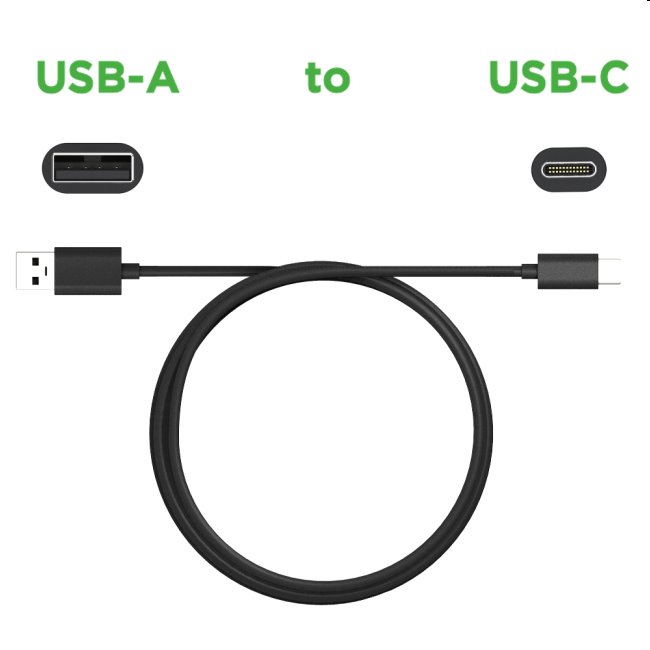 Motorola dátový kábel USB-A na USB-C, 3A, 2 m, čierny