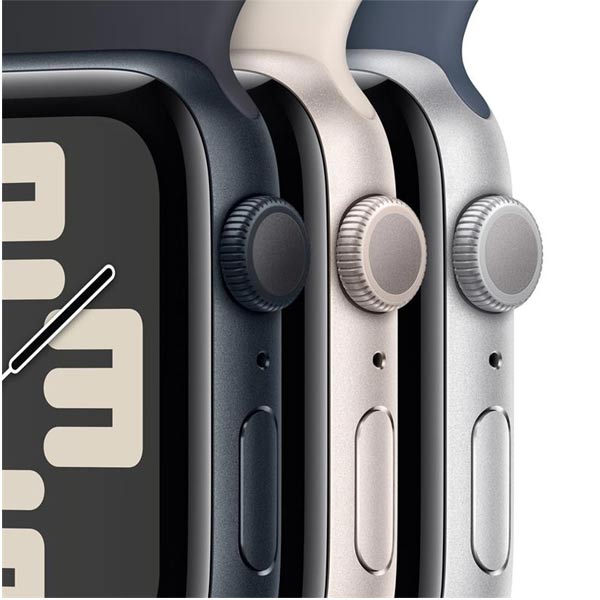 Apple Watch SE GPS 40mm polnočná , hliníkové puzdro so športovým remienkom polnočná - S/M