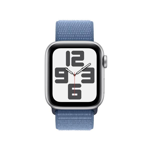 Apple Watch SE GPS 44mm strieborná , hliníkové puzdro so športovým remiekom ľadová modrá