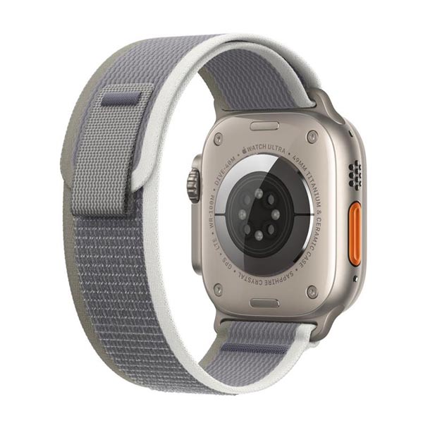 Apple Watch Ultra 2 GPS , 49mm , titánové puzdro  s trailovým remienkom zelená/šedá - M/L