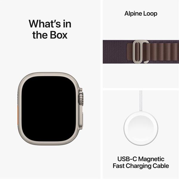 Apple Watch Ultra 2 GPS , 49mm , titánové puzdro  s alpinským remienkom olivová - S