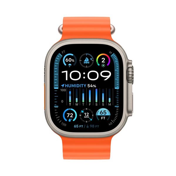 Apple Watch Ultra 2 GPS, 49mm , titánové puzdro s oceánskym remienkom oranžová