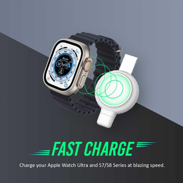 Bezdrôtová magnetická rýchlonabíjačka Adam Elements Omnia A1+ Apple Watch, biela