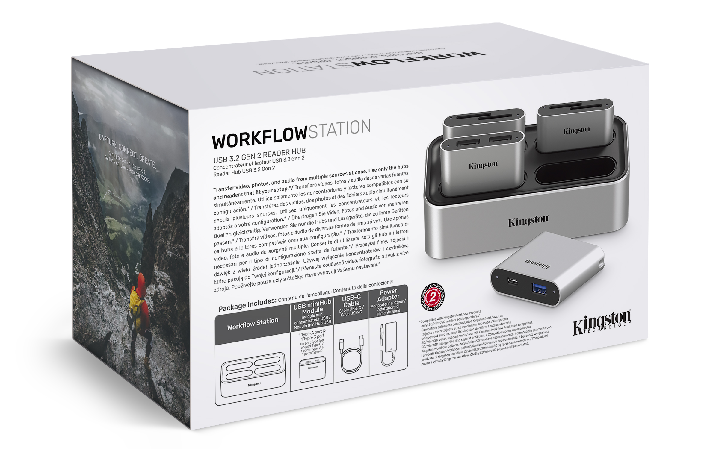 Dokovacia stanica pre čítačky pamäťových kariet Kingston Workflow, USB mini HUB