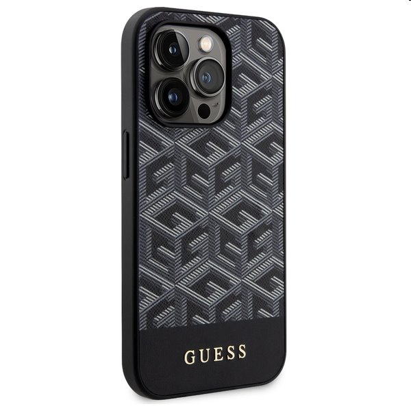 Puzdro Guess PU G Cube MagSafe pre Apple iPhone 15 Pro Max, čierne