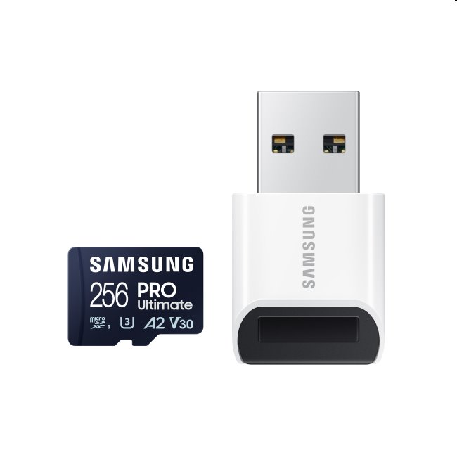 Samsung PRO Ultimate Micro SDXC 256 GB, USB adaptér