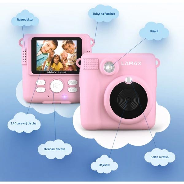 Lamax InstaKid1 detský fotoaparát ružový