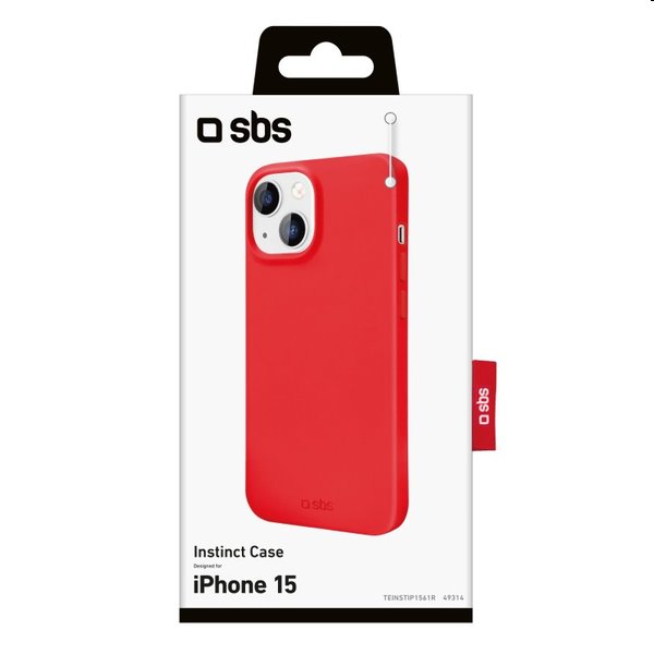 Zadný kryt SBS Instinct pre Apple iPhone 15, červená