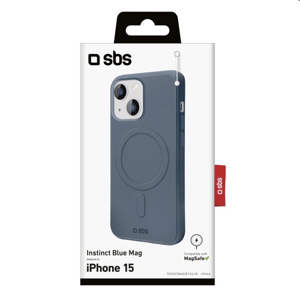 Zadný kryt SBS Instinct Cover s MagSafe pre Apple iPhone 15, modrá