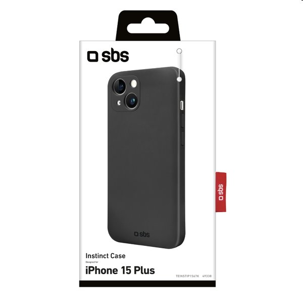 Zadný kryt SBS Instinct pre Apple iPhone 15 Plus, čierna