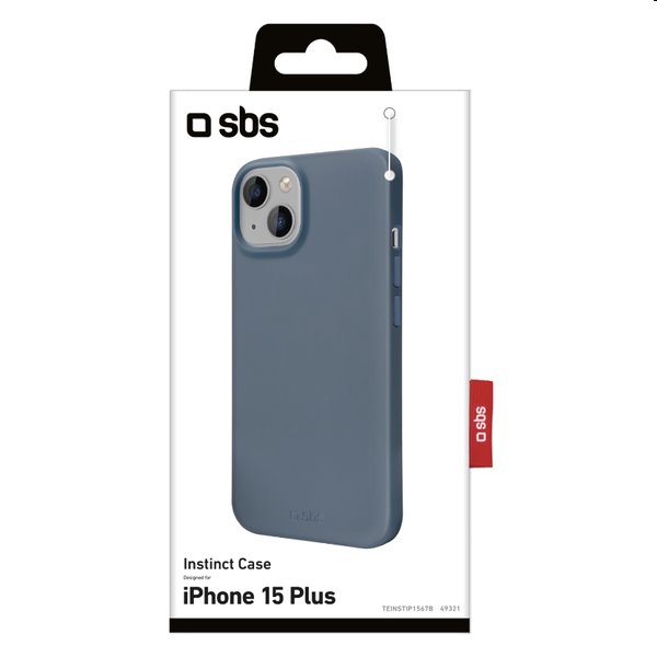 Zadný kryt SBS Instinct pre Apple iPhone 15 Plus, modrá