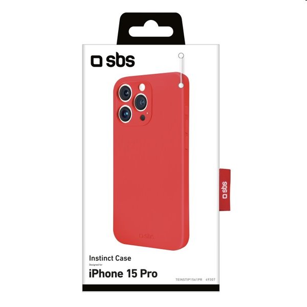 Zadný kryt SBS Instinct pre Apple iPhone 15 Pro, červená