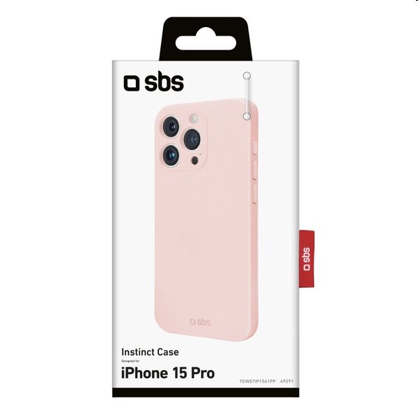 Zadný kryt SBS Instinct pre Apple iPhone 15 Pro, ružová