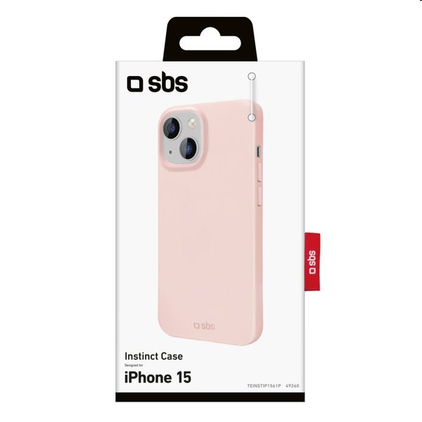 Zadný kryt SBS Instinct pre Apple iPhone 15, ružová