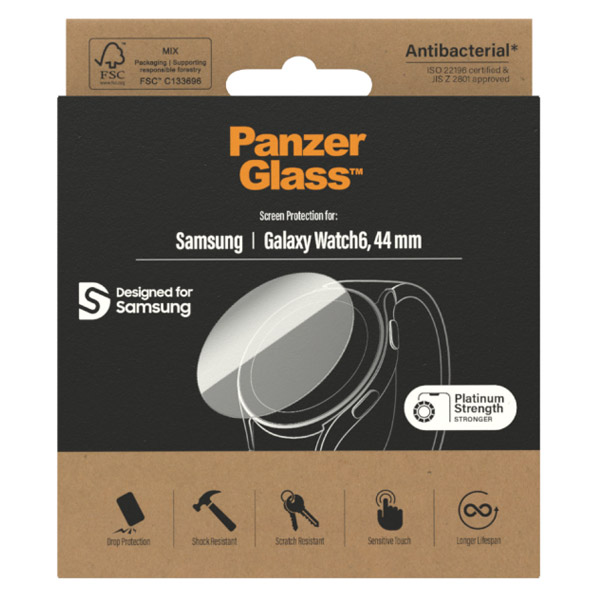 Ochranné sklo PanzerGlass Flat Glass AB pre Samsung Galaxy Watch 6 44 mm, priesvitné