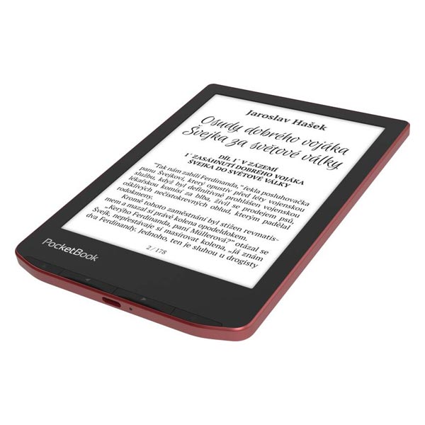 Elektronická čítačka Pocketbook 634 Verse Pro, červená