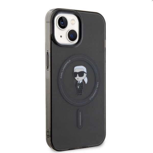 Zadný kryt Karl Lagerfeld IML Ikonik MagSafe pre Apple iPhone 15, čierna