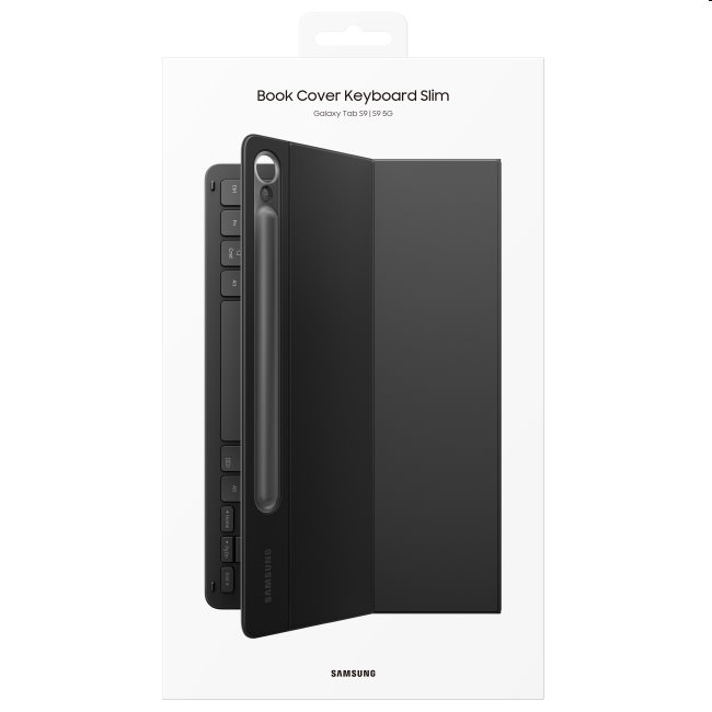 Puzdro Book Cover s klávesnicou pre Samsung Galaxy Tab S9 | S9 FE, čierna