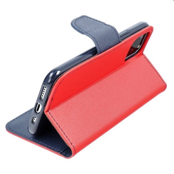 Knižkové puzdro FANCY Book pre Apple iPhone 14 Pro, červená/modrá