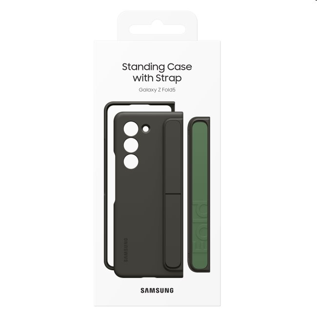 Zadný kryt Standing Cover s pútkom a stojanom pre Samsung Galaxy Z Fold5, piesková