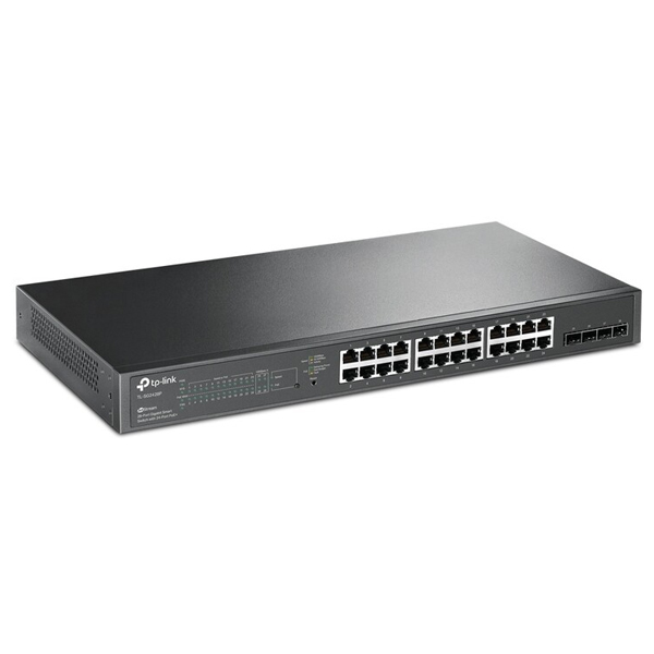tp-link TL-SG2428P, 28 portový gigabitový inteligentný switch JetStream s 24 portami PoE+