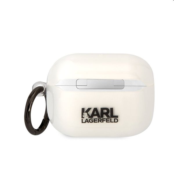 Karl Lagerfeld 3D Logo NFT Choupette TPU obal pre Apple AirPods Pro, biely