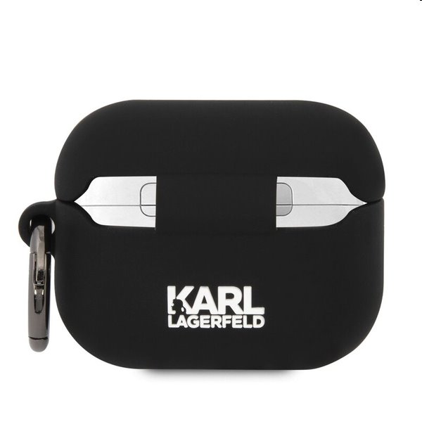 Karl Lagerfeld 3D Logo NFT Karl and Choupette silikónový obal pre Apple AirPods Pro, čierny