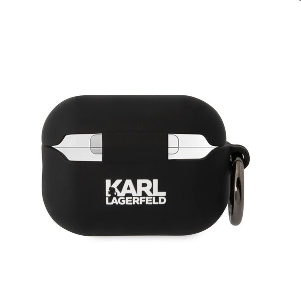 Karl Lagerfeld 3D Logo NFT Karl Head silikónový obal pre Apple AirPods Pro 2, čierny
