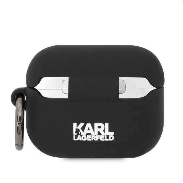 Karl Lagerfeld 3D Logo NFT Karl Head silikónový obal pre Apple AirPods Pro, čierny