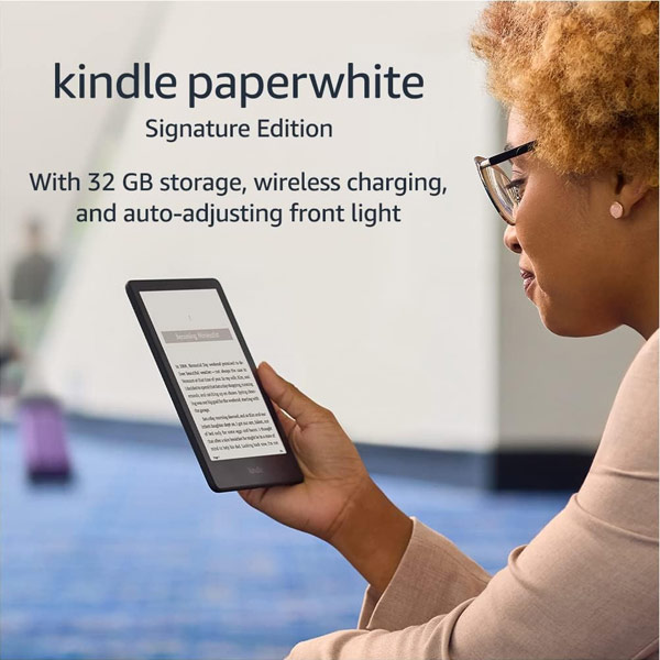 Čítačka kníh Amazon Kindle Paperwhite 5 2021, 6,8" 16 GB E-ink displej, WiFi, čierna, bez reklám