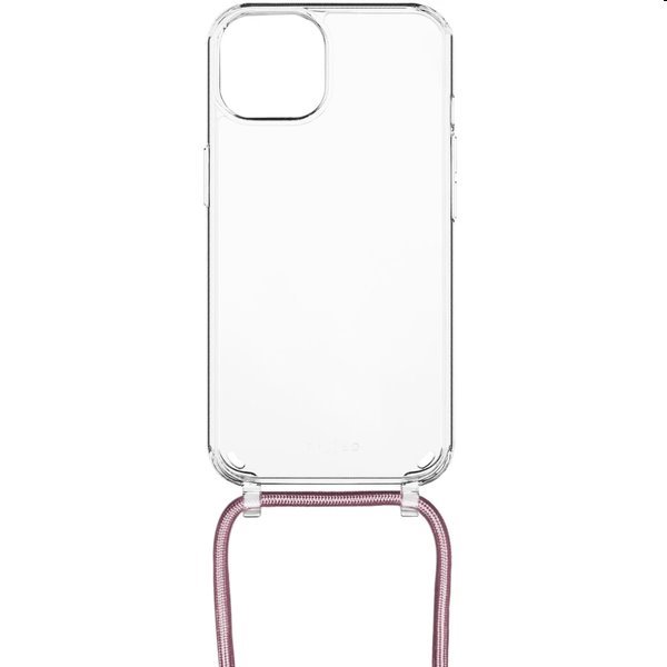 Zadný kryt FIXED Pure Neck so šnúrkou na krk pre Samsung Galaxy S24 Plus, ružová