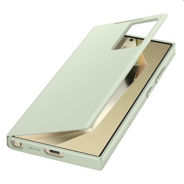 Knižkové puzdro Smart View Wallet pre Samsung Galaxy S24 Ultra, svetlozelená